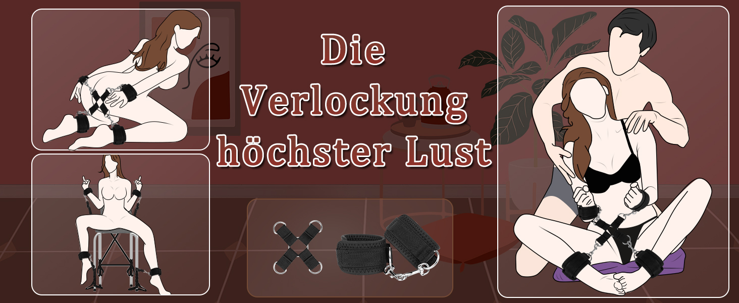 Набір для БДСМ-зонування: 12 предметів для пар. Еротичні іграшки для дорослих з наручниками, фіксаторами для ніг, обручем, засліпкою та ін. Чорний колір.
