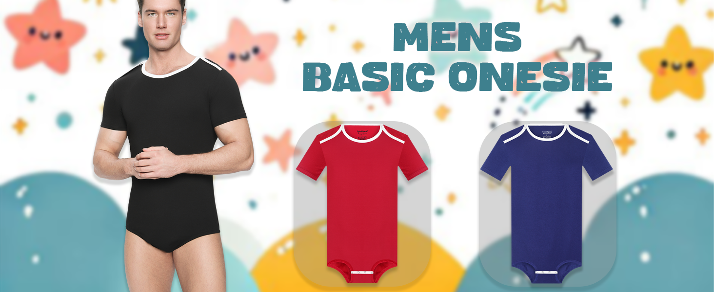 Чоловічий боді-піжама Landofgenie з короткими рукавами, металевий ефект, блакитний колір, розмір M