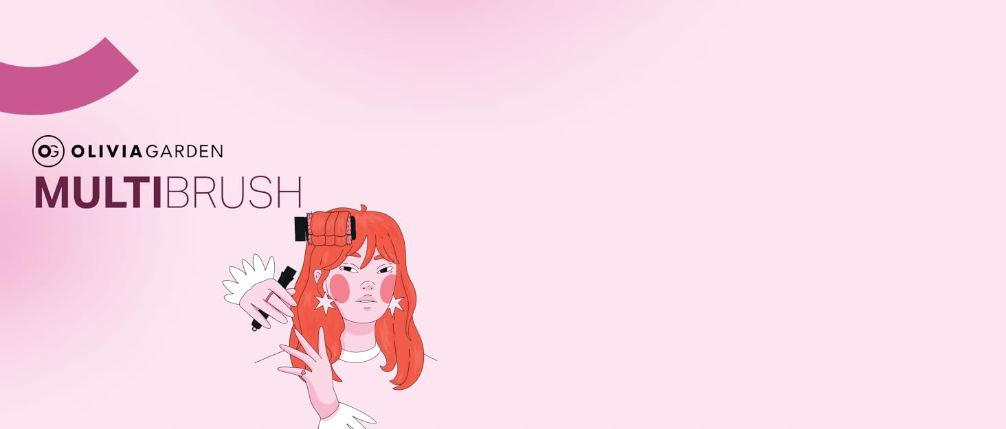 Набір багатофункціональних щіток для завивки волосся Olivia Garden Multibrush Curlers Kit — 4 насадки та знімна ручка для створення локонів та об'єму