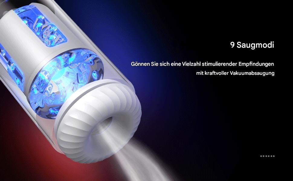 Електричний мастурбатор для чоловіків з функцією вібрації, всмоктування та обертання. Інтимна іграшка для чоловіків, вакуумна помпа, пеніспампер.