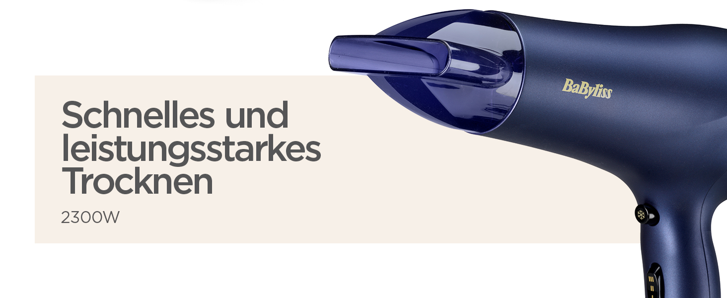 Професійний фен BaByliss Midnight Luxe 5781PE: потужний 2300W, іонна технологія Anti-Frizz, 3 режими температури та 2 швидкості, легкий