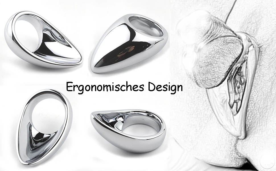 Кольця для пениса Jinqian EINZIGARTIGE Form - набір для чоловіків, сталь, розмір 40 мм