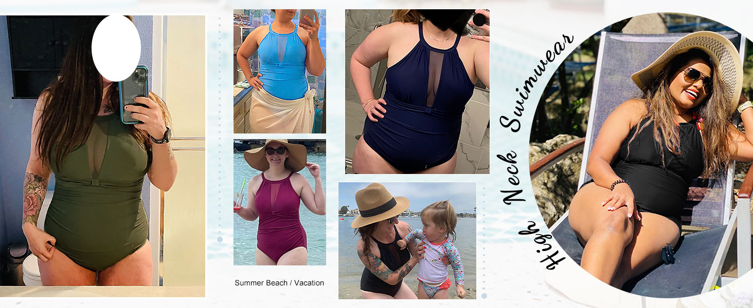 Купальник жіночий з ефектом корекції фігури (Bauchweg) Monokini з підтримкою грудей, чорний колір