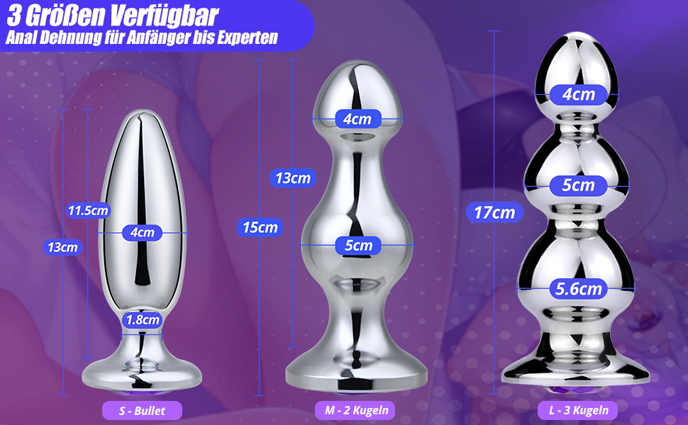 Анальний плагін з нержавіючої сталі з кулями - іграшка для дорослих, SM для жінок, пар, чоловіків