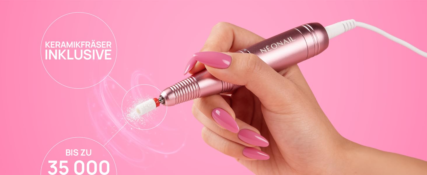 Електричний апарат для манікюру та педикюру NÉONAIL Mini USB Nail Drill 12W — професійний фрезер для нарощених нігтів та видалення мозолів