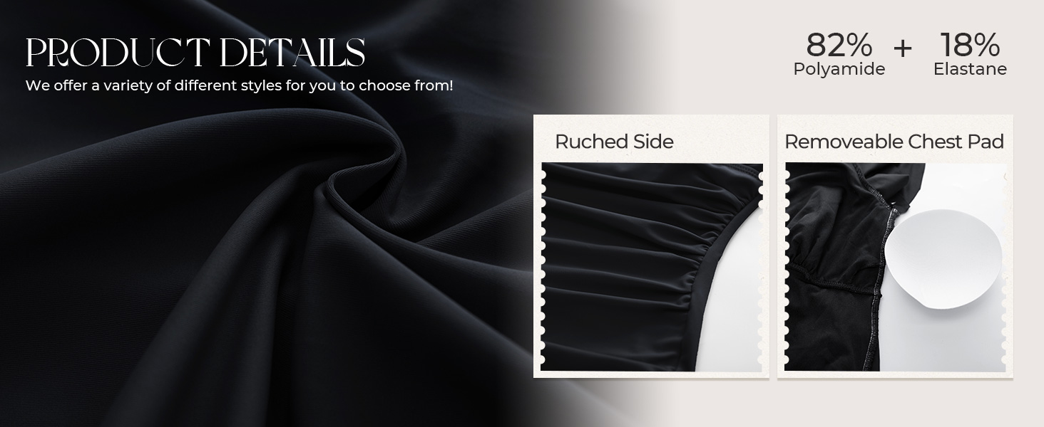 Чорний купальник Grace Karin з глибоким V-подібним вирізом, модель Monokini, еластичний, з рукавами-літаками, XL, літній