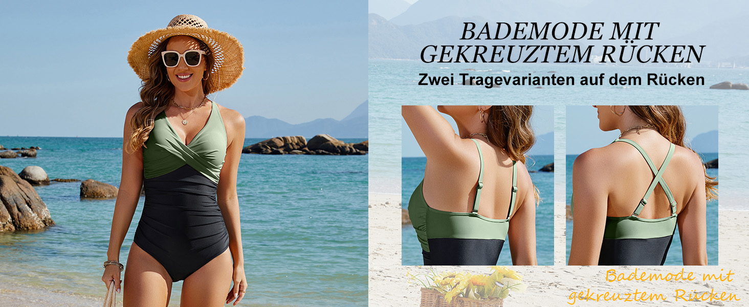 Зелений купальник суцільний Tuopuda з вирізом, Push Up, для жінок, Plus Size XXL