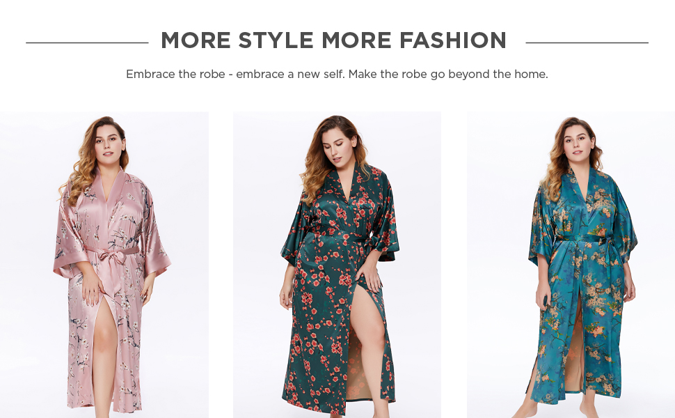 Халат жіночий Babeyond з шовковистого атласу, кімоно, довгий, з принтом павича, для дому, вечірки, універсальний розмір, білий