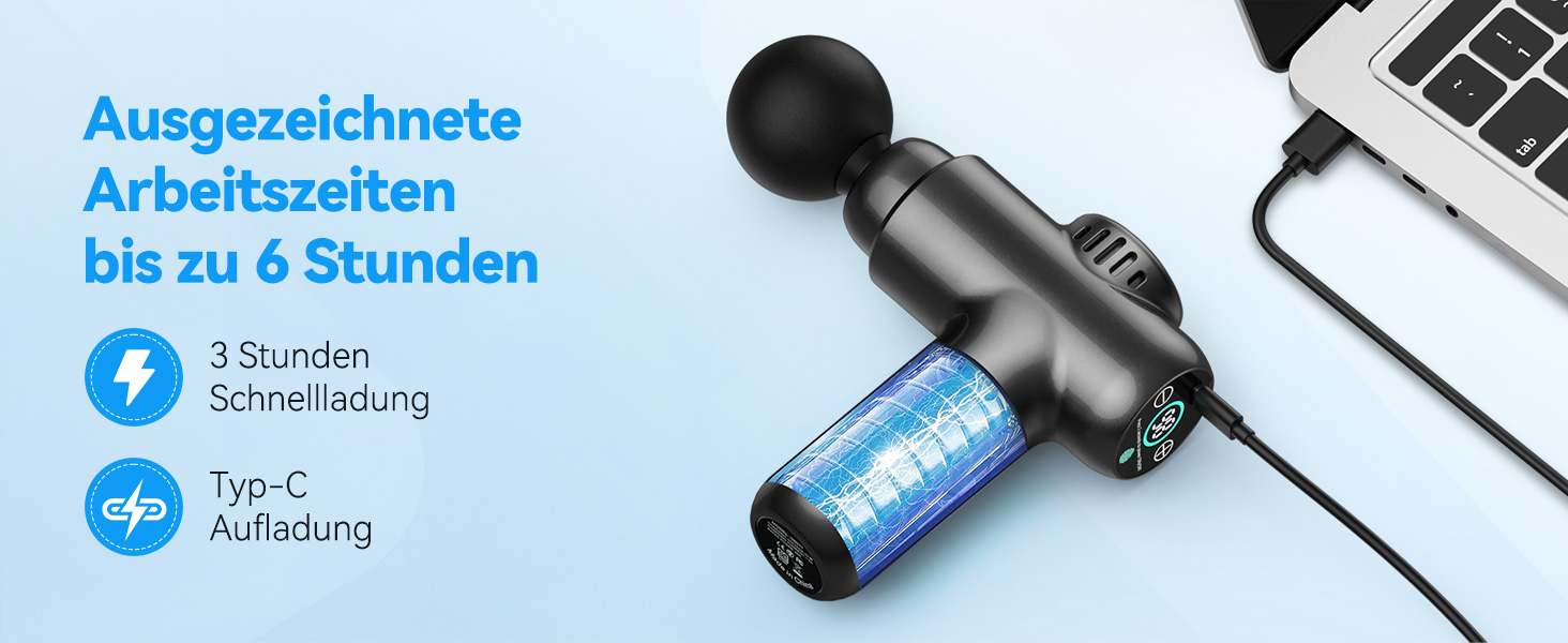 Міні-масажер перкусійний Mini Massage Gun для глибокого масажу тканин, 30 рівнів швидкості, LCD-дисплей, портативний пістолет від м'язового болю та скутості