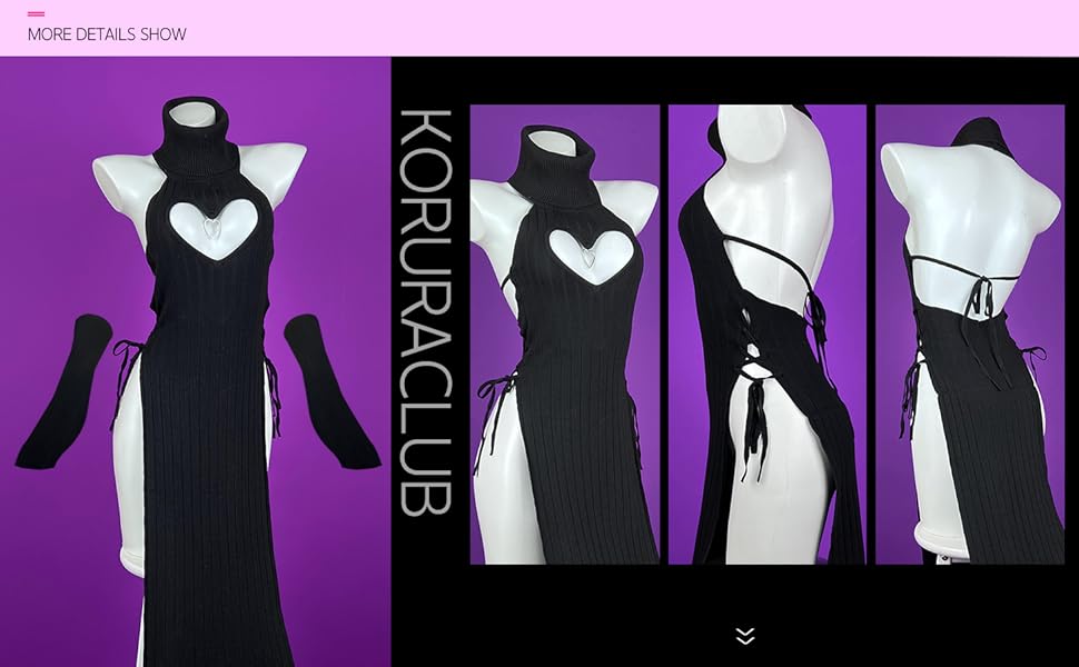 Костюм Чонгсам KORURACLUB Love: Преміум якість, білий/чорний, Cosplay, нижня білизна, S-M