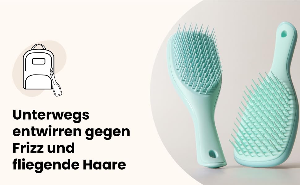 Щітка для волосся Tangle Teezer Ultimate Detangler для кучерявого та жорсткого волосся (3C-4C), розплутувач з двоступеневими щетинами проти фриззінгу, Mango & Purple