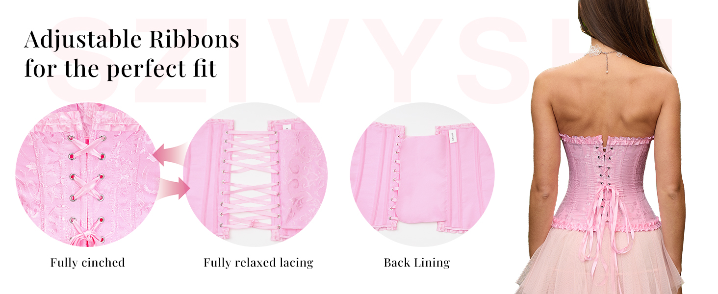 Корсетний топ SZIVYSHI для жінок: готичний корсет, бюстгальтер, корсет з повним бюстом, вінтажний корсетний топ, білий