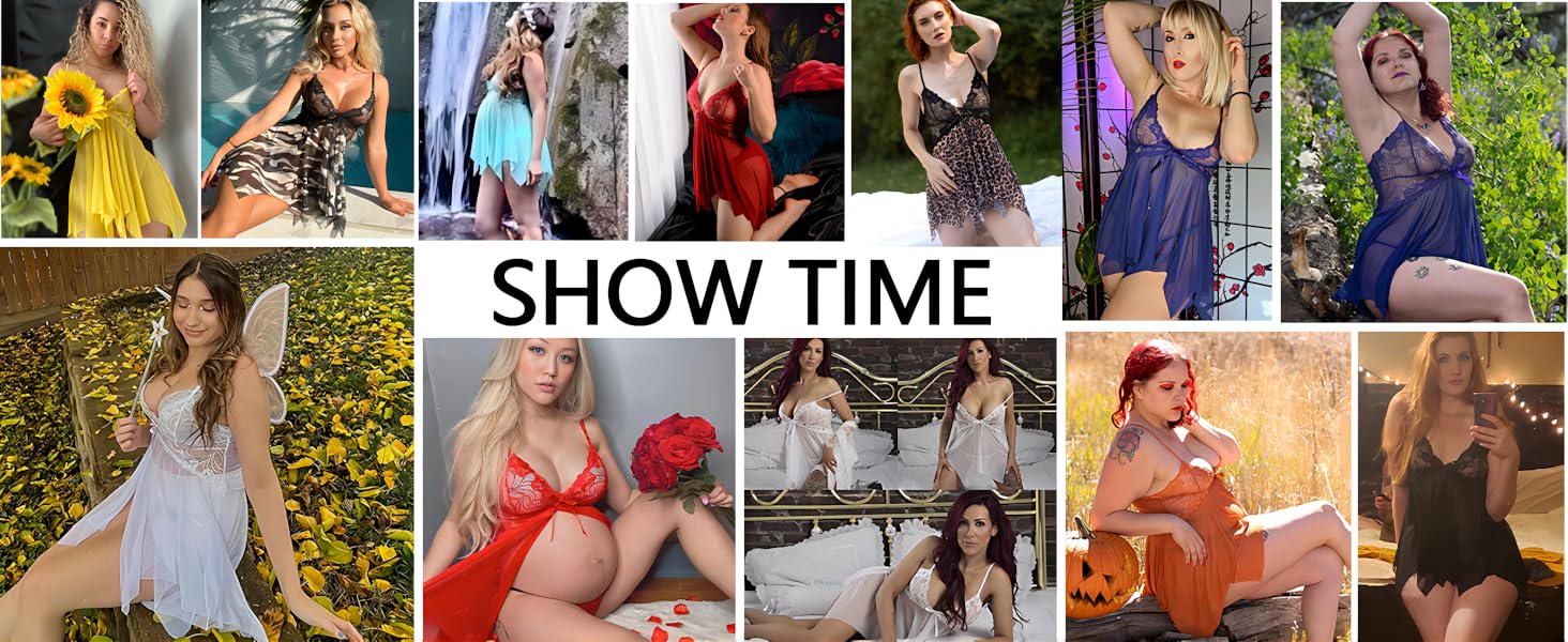 Нічна сорочка Avidlove для жінок, мереживна піжама babydoll, великий розмір, біла