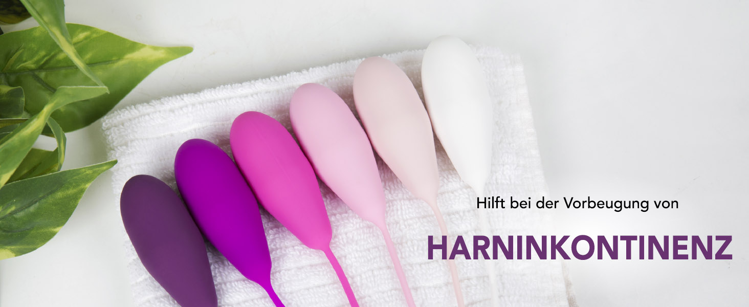 Набір силіконових кегелів для вправ Кегеля - 6 шт. для контролю сечовипускання та зміцнення тазового дна (для жінок)