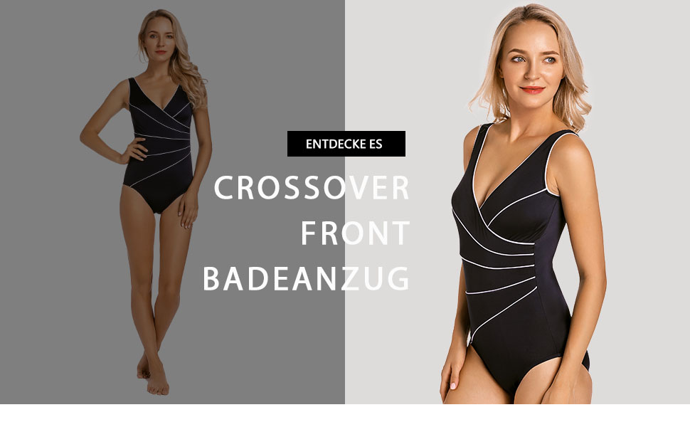 Купальник жіночий Delimira великі розміри, чорний, з V-подібним вирізом, з м'якими вставками