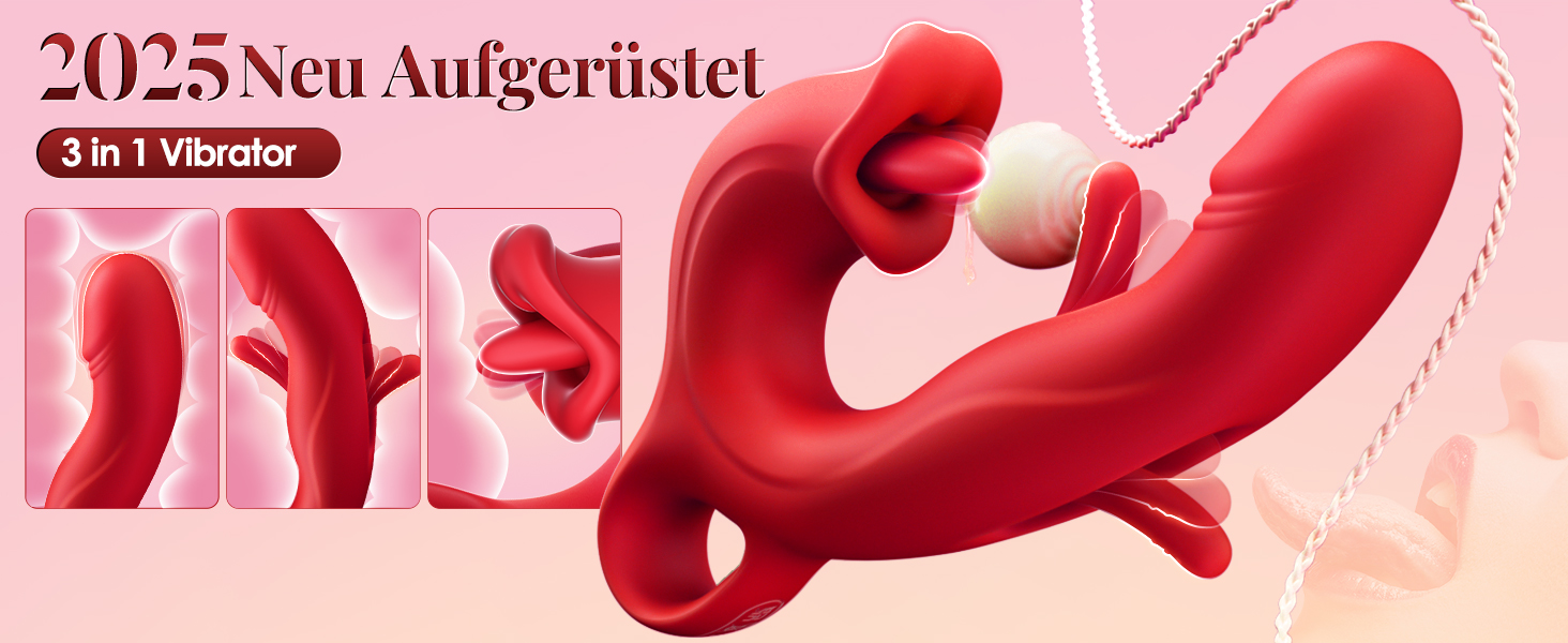 Вібратор для жінок G-spot з 7 режимами. Набір вібраторів для дорослих з новим дизайном, стимулятор клітора. Червоний колір.