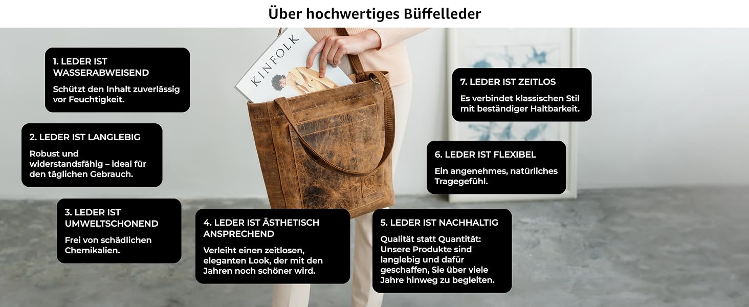 Жіноча шкіряна сумка-шопер Berliner Bags Vintage Shopper Seville, горіховий колір (Walnut)