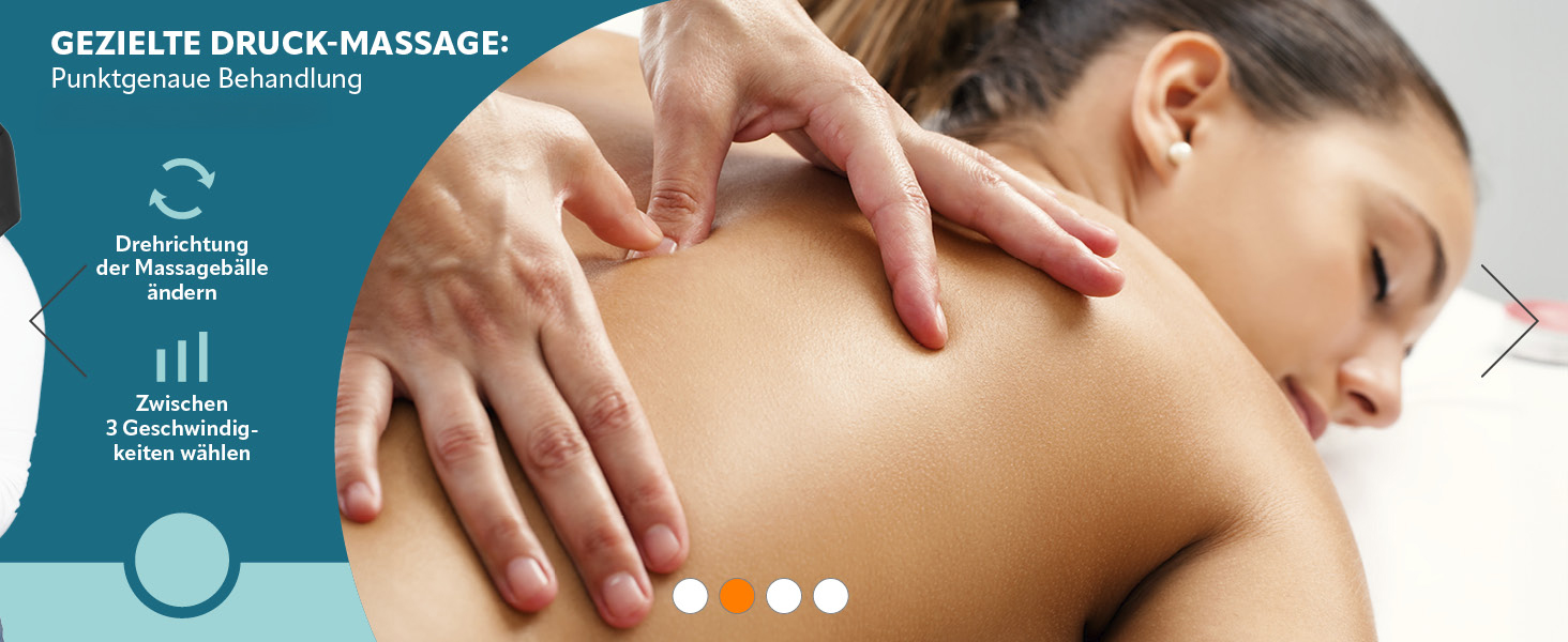 Масажер для шиї та плечей VITALmaxx Shiatsu з функцією підігріву, розминаючий та компресійний масажер для спини та ніг, 8 ротаційних кульок, чорний