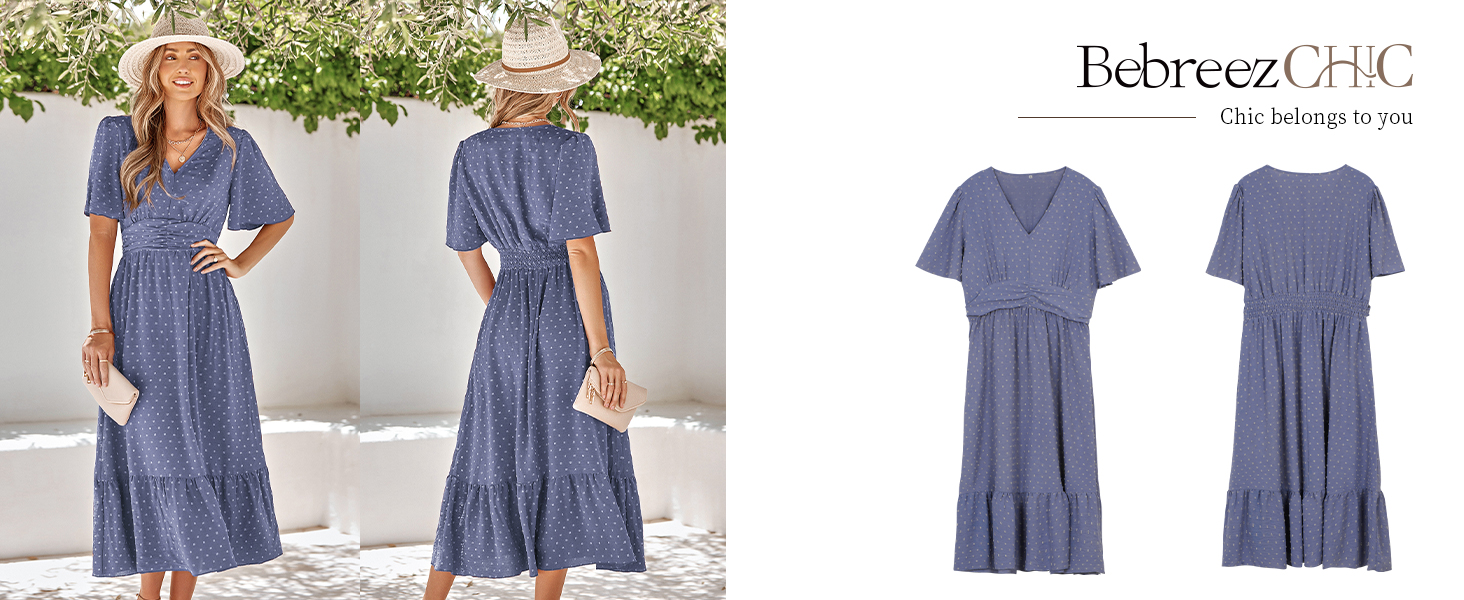 Сукня літня жіноча BebreezChic Boho елегантна довга з V-вирізом, висока талія, швейцарська сітка, з квітковим принтом, пляжна максі-сукня XL карамельного кольору