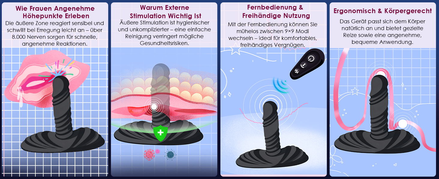 Анальний масажер з силікону з 10 режимами вібрації, анальний дildo для пар, BDSM, стимуляція простати (14 см)
