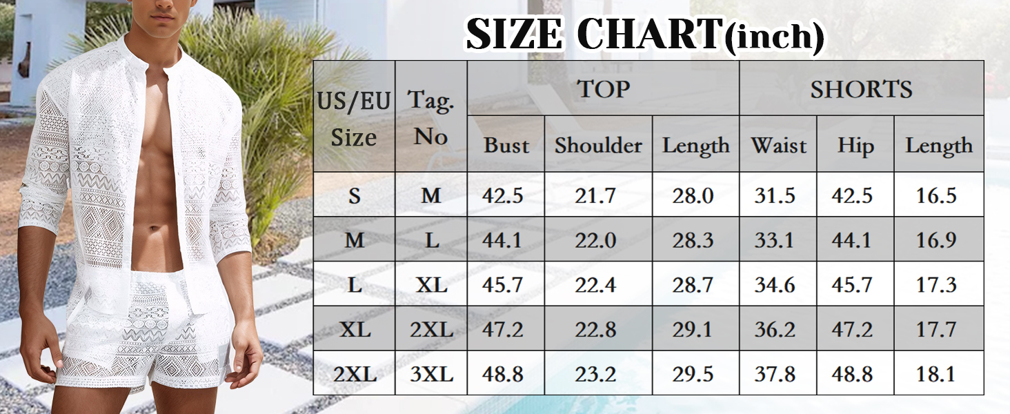 Panegy чоловічий комплект: мереживкова сорочка-туніка та шорти, сітка, чорний