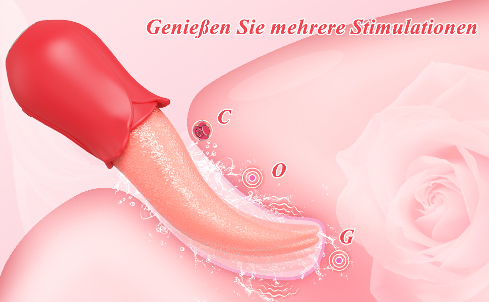 Вібраційний стимулятор для жінок з 10 режимами лизання язика. Інтимна іграшка для стимуляції клітора та грудей. Дildo для соло-ігор.