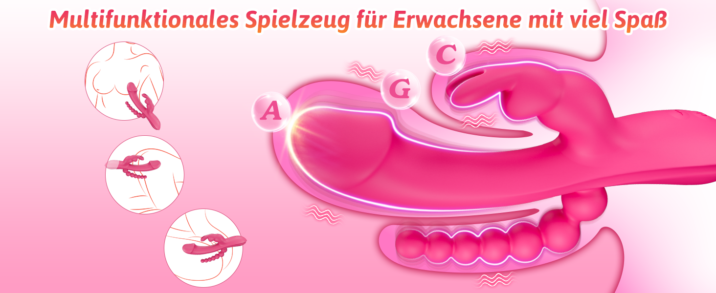 Жіночий вібратор-дільдо 3-в-1 з 10 режимами вібрації та пульсації, тихий вібратор для клітора, дискретний секс-іграшка для жінок
