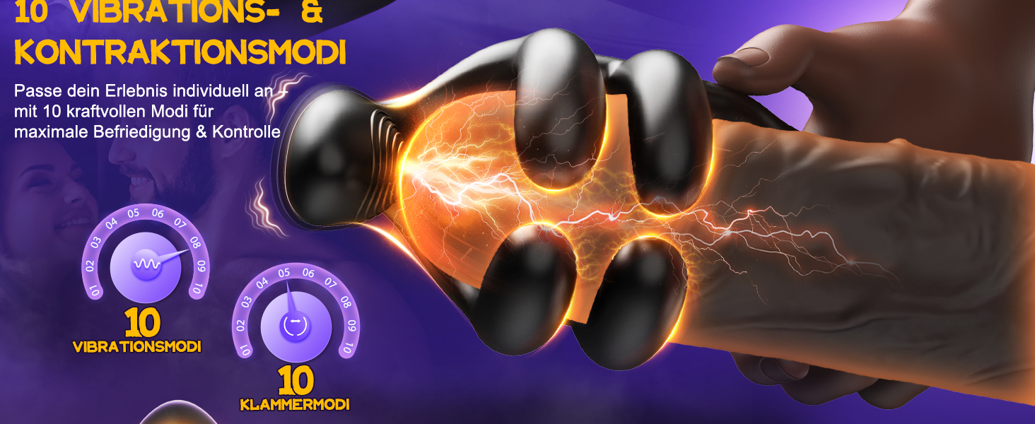 Вібратор для чоловіків Magic Hand: 10 режимів, 10 вібрацій, стимуляція пеніса, сексуальні іграшки для соло-мастурбації