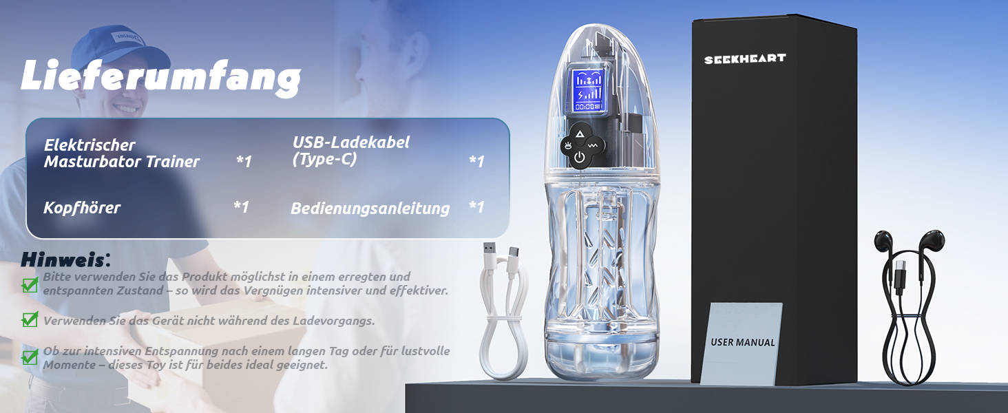 Електричний масажер для чоловіків з 7 режимами та 10 вібраціями. Іграшка для дорослих, прозора, 3D-дизайн. Тренажер для пеніса, сексуальна іграшка для чоловіків