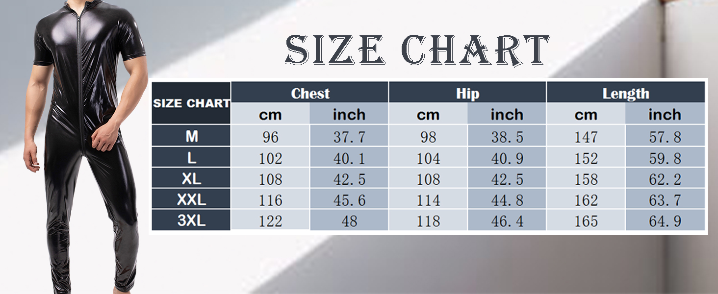 Чоловічі шорти-лосини QiaTi без рукавів з блискавкою, з штучної шкіри, боді з 2 кишенями для повсякденного носіння та клубів (XL, чорний)