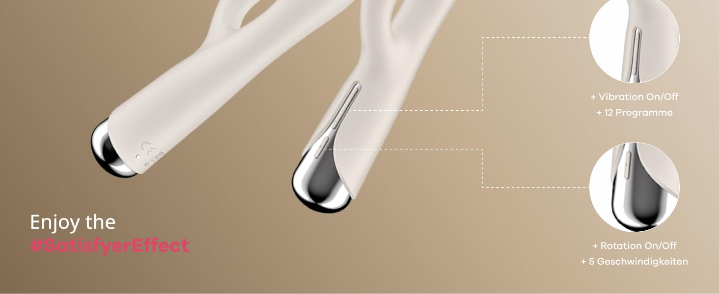 Satisfyer Spinning Rabbit – вібратор-зайчик | Стимуляція G-точки та клітора | Іграшка для дорослих з силікону | 12 вібрацій та 5 програм ротації | З кремом