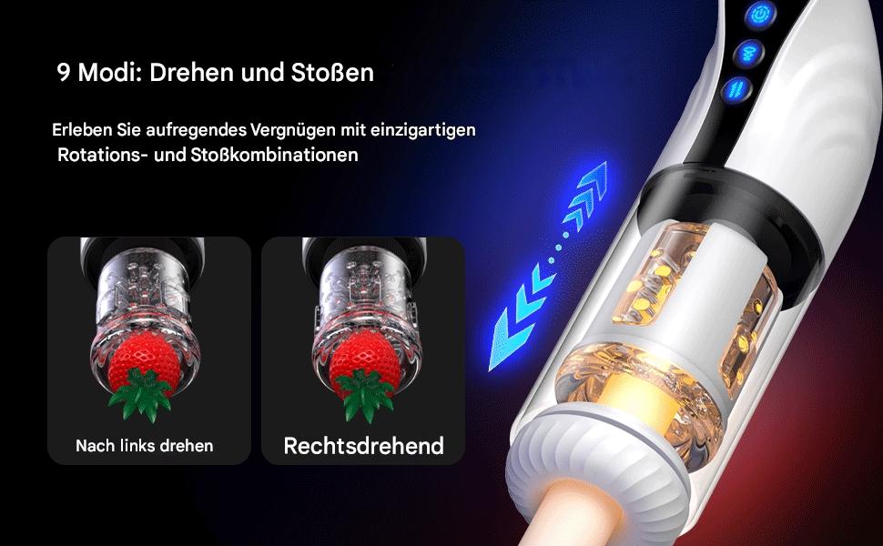 Електричний мастурбатор для чоловіків з функцією вібрації, всмоктування та обертання. Інтимна іграшка для чоловіків, вакуумна помпа, пеніспампер.