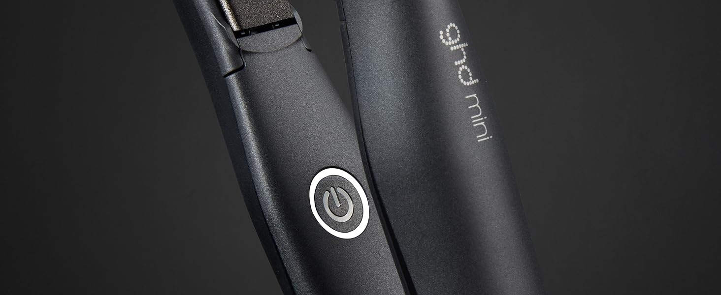 Міні-випрямляч для волосся ghd mini: вузький стайлер для короткого волосся та чубчика, чорний