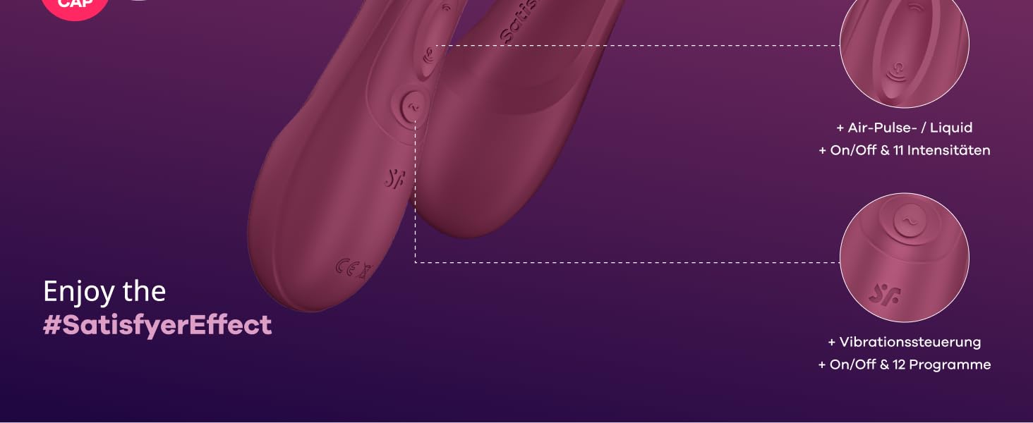 Вібратор Satisfyer Pro 2 Gen 3 з підключенням через APP | Технологія Liquid-Air | Тихий, потужний, стимулює клітор | Вібратор-імпульс з вібрацією | Іграшка для дорослих, подарунок для жінок | Д*ildo бордовий