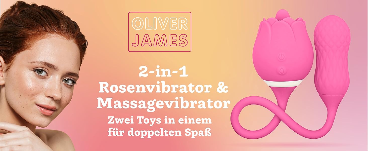 Вібратор-аналізатор Rosen від Oliver James - 10 режимів, водонепроникний, USB-зарядка (фіалковий)
