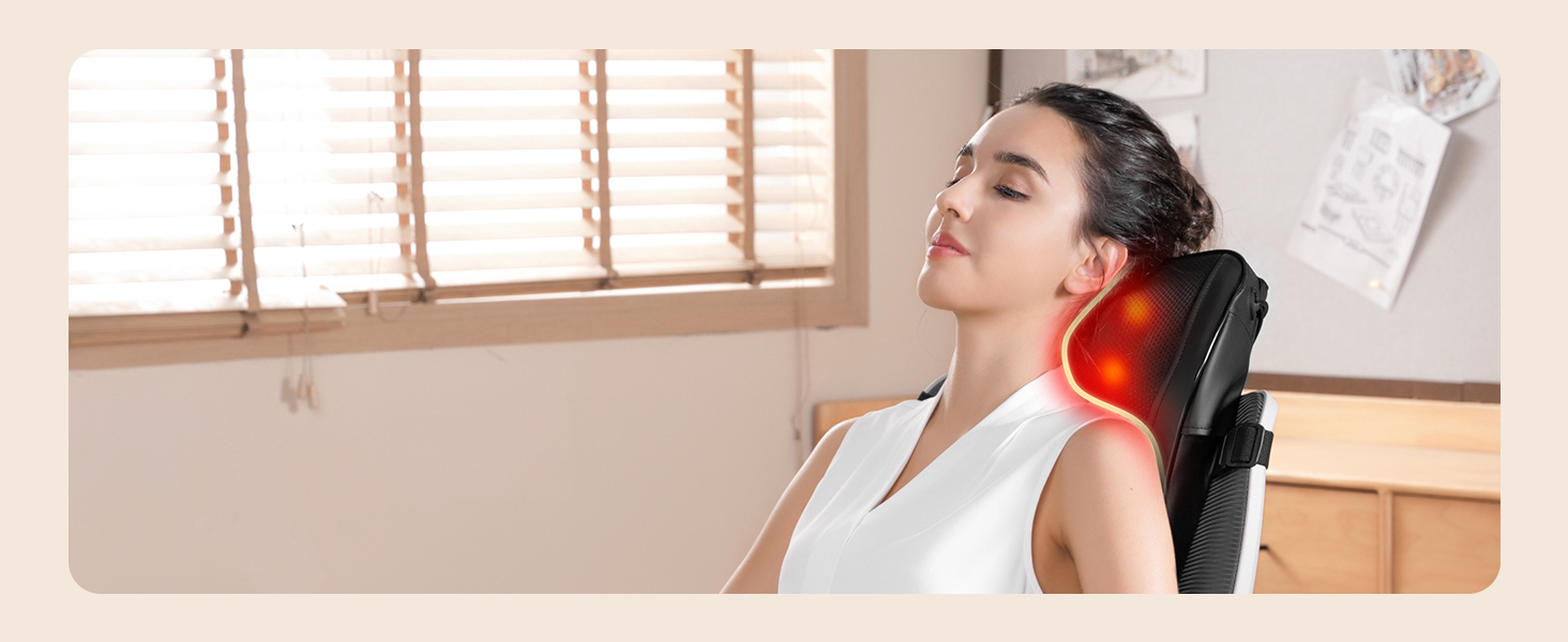 Масажер для шиї та спини Boriwat Shiatsu 3D з функцією підігріву, чорний