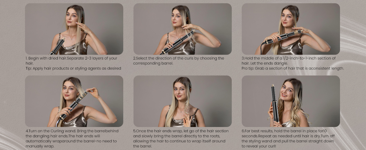 Мультистайлер для волосся 5 в 1 Haarstyler 1000W: фен-щітка, гофре, вирівнювач та насадки для завивки, білий
