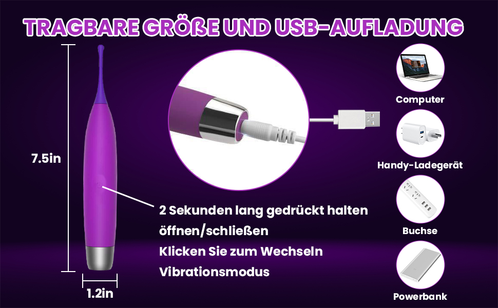 Вібратор для клітора та G-точки PINTLE, 10 режимів, силікон, для жінок та пар