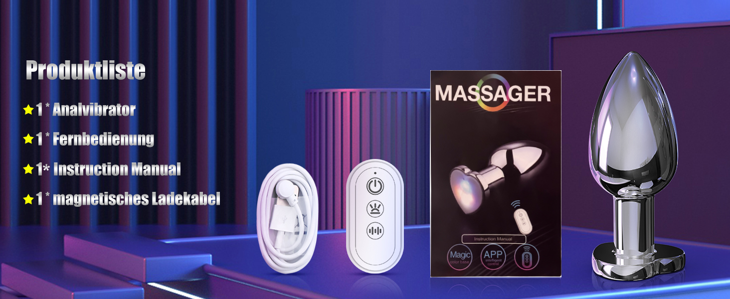 Вібратор для анусу Analspielzeuge з 9 режимами вібрації, стимуляція простати, для чоловіків та жінок (маленький)