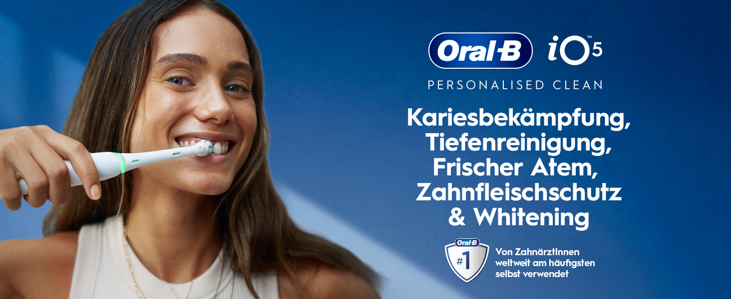 Електрична зубна щітка Oral-B iO Series 5, чорна — 5 режимів чищення, насадка Quite White, дорожній футляр