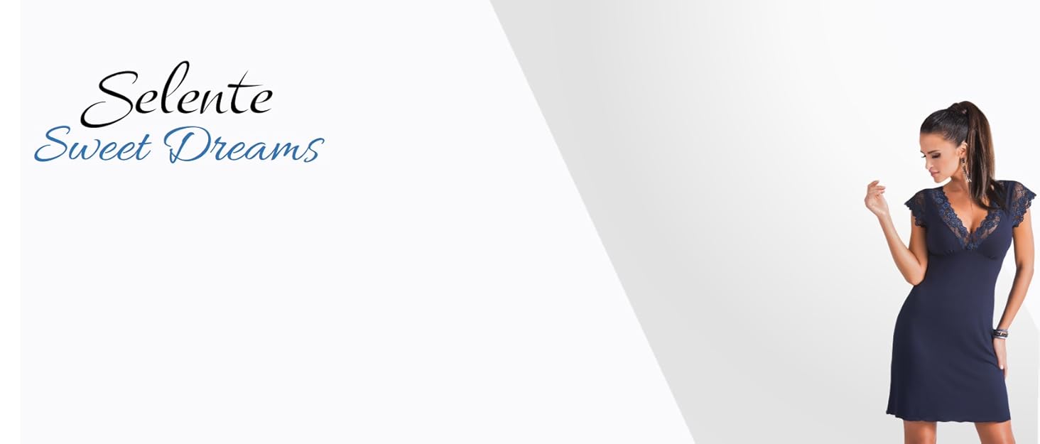 Selente Sweet Dreams: Елегантний короткий нічний халат/піжама для жінок з мереживом, розмір 48, бежевий (виготовлено в ЄС)