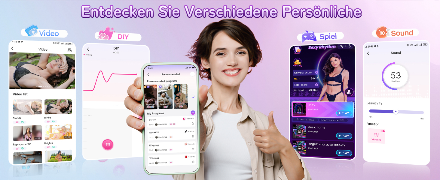 Набір вібраторів для жінок: дildo-вібратор, іграшки для дорослих з 5 режимами, стимуляція клітора