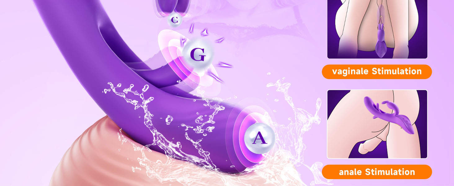 Вібратор для жінок G-spot з 7 режимами: вібратор клітора, секс-іграшка для пар, фіолетовий