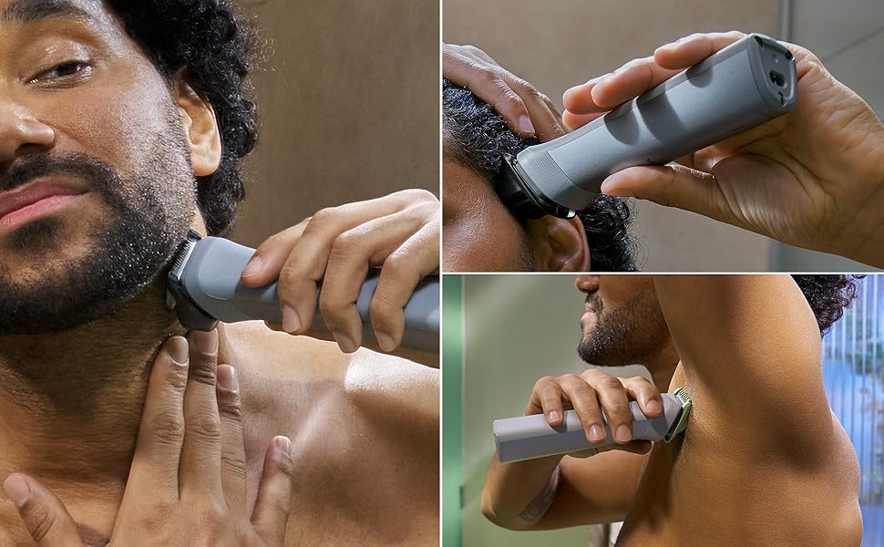 Універсальний тример Philips Multigroom Series 5000 MG5918/15 10-в-1 для бороди, волосся та тіла, самозагострювальні металеві леза, 11 налаштувань довжини (0,5–16 мм)