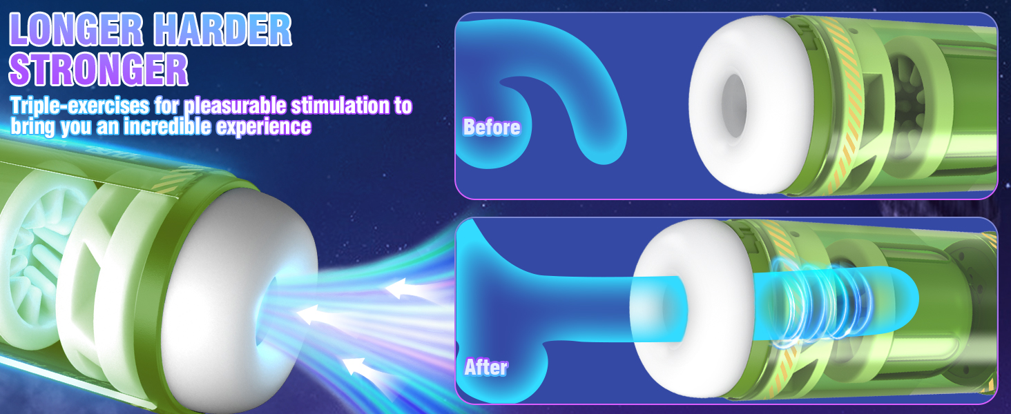 Електричний стакан для мастурбації з 8 обертовими, телескопічною функцією та 5 режимами вібрації. Іграшки для чоловіків, набори вібраторів для мастурбації.