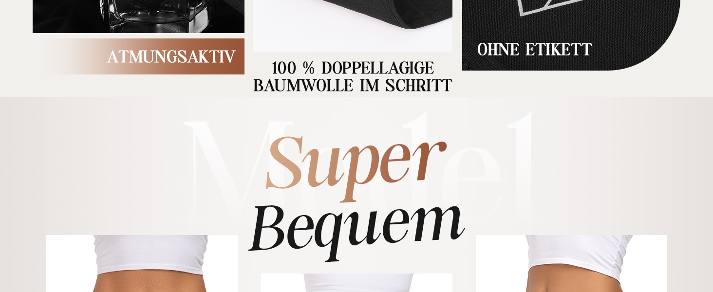 Танстк (TANSTC) жіночі труси-сліпи з бавовни, 6 шт. в упаковці, низька посадка, еластичні, дихаючі, чорний, XL