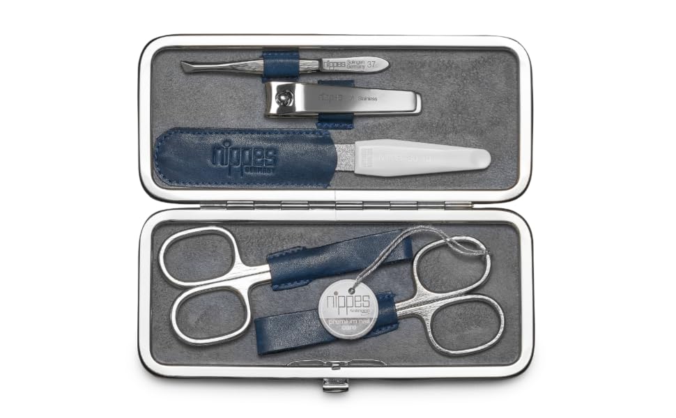 Манікюрний набір nippes Solingen Vintage, 7 предметів, натуральна шкіра корови, Made in Germany