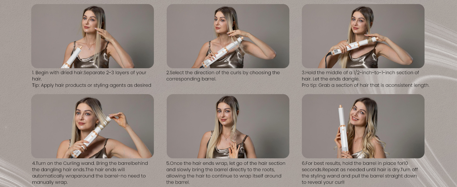 Набір стайлер для волосся 5 в 1 Haarstyler 1000W: фен, круглі щітки, вирівнювач та керлер для всіх типів волосся (чорний)