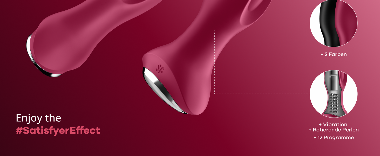 Satisfyer Rotator Plug 1 Connect: вібруючий анальний плагін з Bluetooth | Ротаційні перлини, водонепроникний (IPX7) | Для чоловіків та жінок