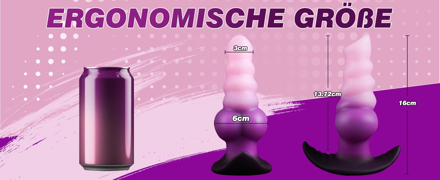 Анальний плагін Monster Fantasy Dildo: силіконовий анальний плагін з вузлами, для чоловіків та жінок, XXL, з присосками, Buttplug, преміум-якість